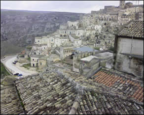 I caratteristici tetti di Matera